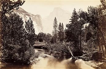 (TRAVEL--CARLETON WATKINS, WILLIAM HENRY JACKSON) An album titled America with more than 100 photographs, including 4 credited to Carle